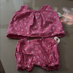 Jayce Hughes Pink shorts & Top matching  Set Sz 9months  NWT